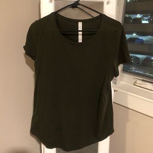 Lululemon Dark Green Cotton Shirt